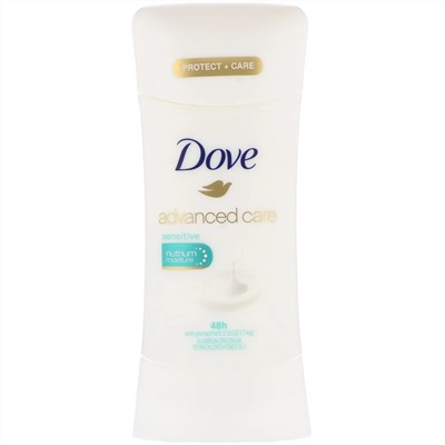Dove, Дезодорант-антиперспирант Advanced Care для чувствительной кожи, 74 г