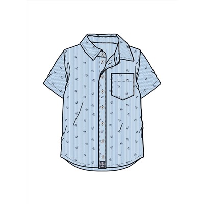 Сорочка текстильная для мальчиков (regular fit) синий
