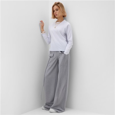 Брюки женские карго MINAKU: Casual Collection, серые, размер 44