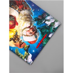 Пакет подарочный новогодний ламинированный, «Дед Мороз», 18×10×22.3 см