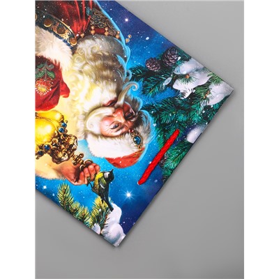 Пакет подарочный новогодний ламинированный, «Дед Мороз», 18×10×22.3 см