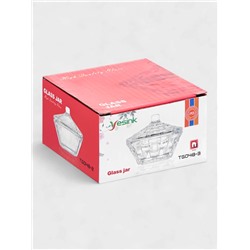 Конфетница «Рождество», 7.5×5.5 см, с крышкой, стекло, прозрачная