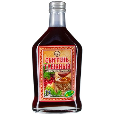 Сбитень Таежный с кедровой живицей 0,25 л.стекло