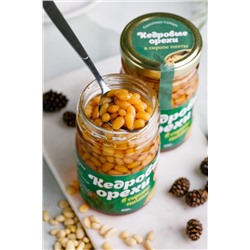 Кедровый орех в сиропе из Пихты на фруктозе / стекло / 220 гр / Солнечная Сибирь