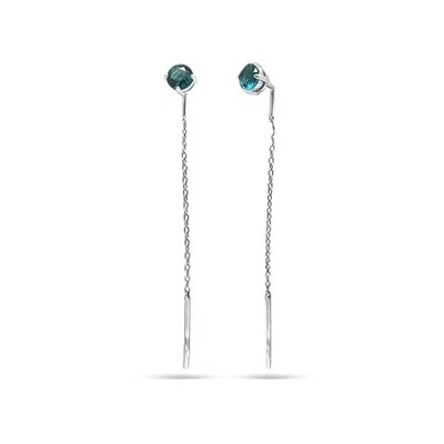 Серьги из серебра лондон топаз кварц, Ю-28001р