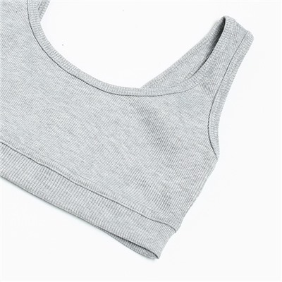 Топ укороченный женский Mist Old School, размер 44, серый