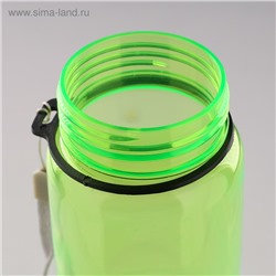 Бутылка для воды спортивная, 650 мл, 23×7 см, зеленая