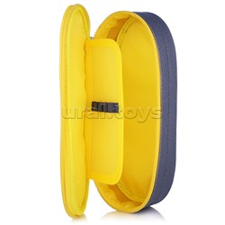 Пенал-косметичка "Джинсовый рисунок, желтый" ткань