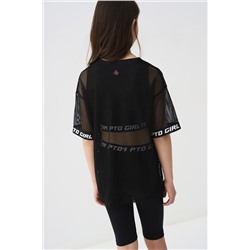 Комплект трикотажный для девочек: брюки (легинсы укороченные), топ, фуфайка (футболка) PLAYTODAY, 1243849