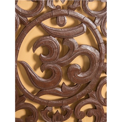 Панно «Ом», 60×60×1 см, коричневое