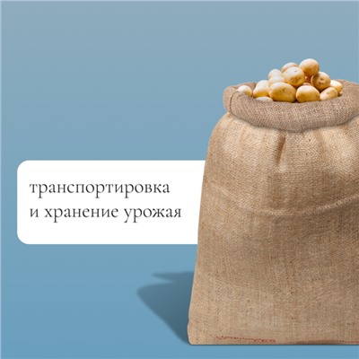 Мешок джутовый, 50×69 см, плотность 260 г/м², плетение 46×34 нити, с завязками