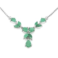 Колье из серебра изумруд, Реймс