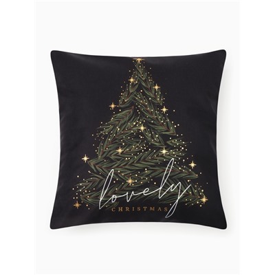 Наволочка декоративная новогодняя «Этель. Lovely Christmas», 40×40 см, велюр
