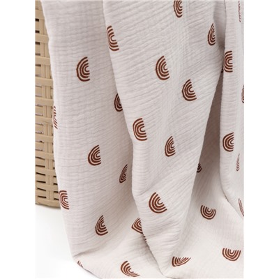 Покрывало Крошка Я «Радуга» 100×130 см, муслин, 4 слоя, хлопок 100%