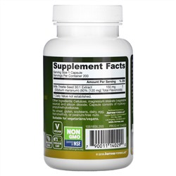 Jarrow Formulas, расторопша, 150 мг, 200 вегетарианских капсул