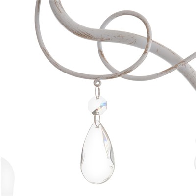 Люстра BayerLux «Глория», 3xE14, 40 Вт, белый с золотой патиной, 61.5×61.5×27 см