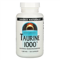 Source Naturals, таурин, 1000 мг, 120 капсул