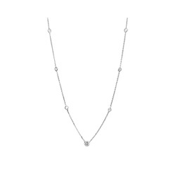 Колье из серебра куб.циркон., ТФК-20