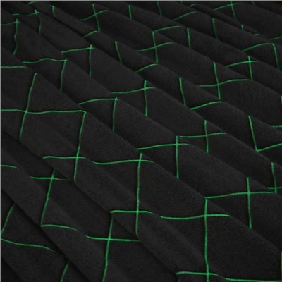 Плед светящийся в темноте «Этель. Ромбы», 180×200 см, серый