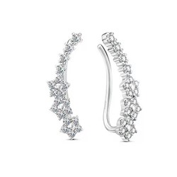Серьги из серебра куб.циркон., В10-1500