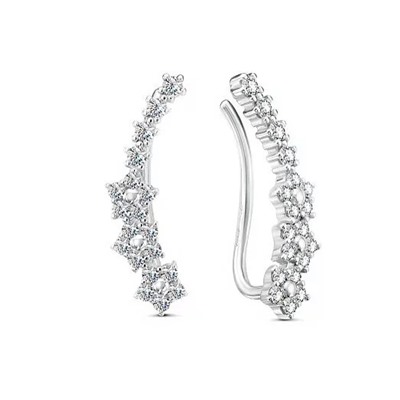 Серьги из серебра куб.циркон., В10-1500
