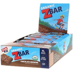 Clif Bar, Clif Kid, Z Bar, органические батончики, со вкусом шоколадного брауни, 18 батончиков, 36 г (1,27 унции) каждый