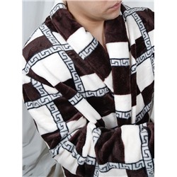 Мистер - халат клетка коричневый