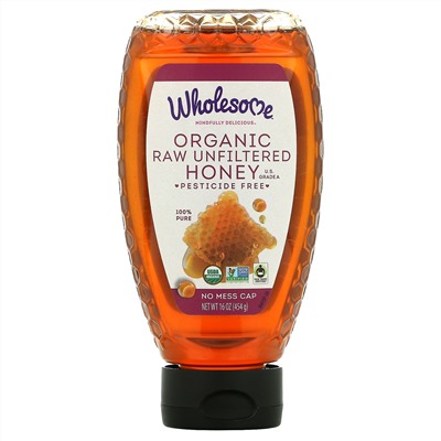 Wholesome, Organic Raw Unfiltered Honey, 16 oz (454 g)