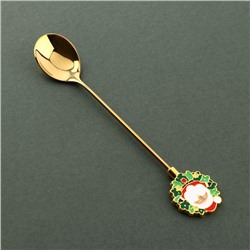 Ложка новогодняя с формовой ручкой «Твоя посылка от Деда Мороза», на Новый год, нержавеющая сталь, 2,6 х 14 см