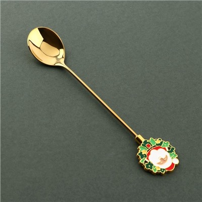 Ложка новогодняя с формовой ручкой «Твоя посылка от Деда Мороза», на Новый год, нержавеющая сталь, 2,6 х 14 см