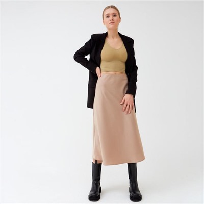 Юбка миди женская MINAKU: Enjoy, экрю, размер 48