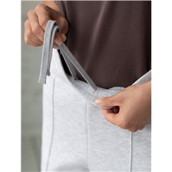 Теплые прямые брюки из эластичного футера трехнитки с начесом