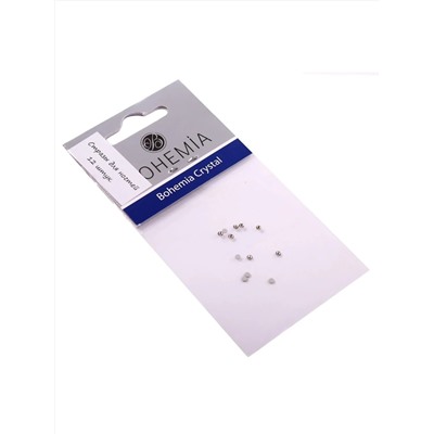 BHM Professional Bohemia Professional Стразы для ногтей, черно-серебристый, 12 шт. 1271
