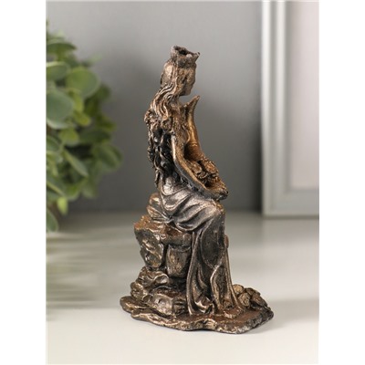 Фигурка «Богиня с рогом изобилия», 13×8×4 см, гипс под бронзу винтаж