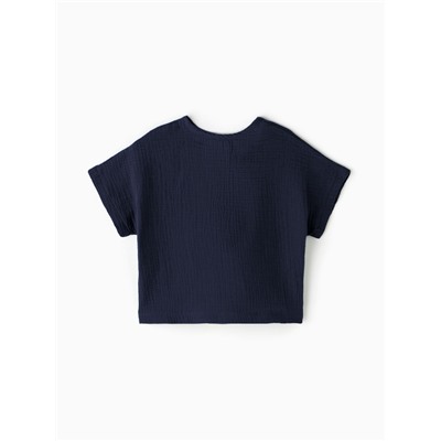 Рубашка Крошка Я «Муслин», рост 68, синяя