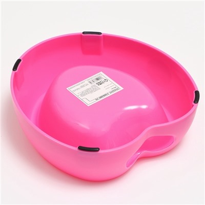 Миска «Сердце», 200 мл, 20.5×19×6 см,, пластик, розовая
