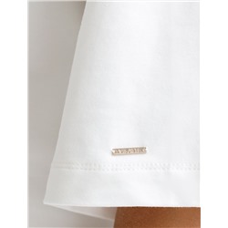 Футболка из тонкого эластичного футера со шнуром внизу