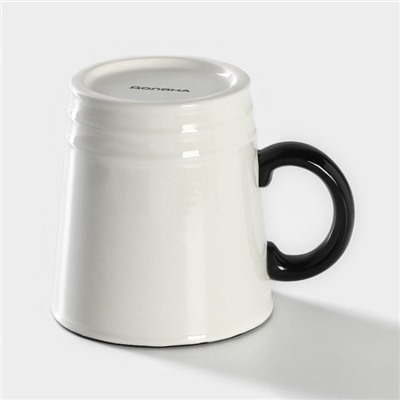 Кружка Доляна «Гурман», 400 мл, доломит, белая