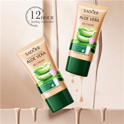 BB-крем для лица с соком алоэ вера SADOER, 40 гр. Тон: Натуральный