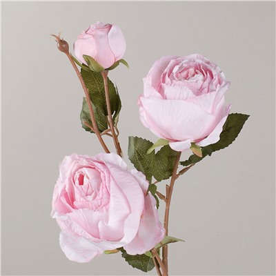 Цветок искусственный Роза пионовидная 65 см три бутона / RF-1568 /уп 200/400/