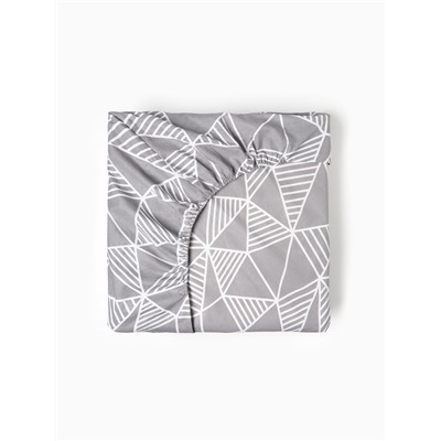 Простыня на резинке 2-спальная «Этель. Калейдоскоп (вид 1)», 180×200+25 см, поплин