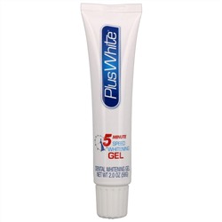 Plus White, 5-минутный отбеливающий гель, 56 г (2,0 унции)