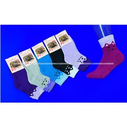 Лариса носки детские на девочку КОШКА внутри махра арт. ВА 51