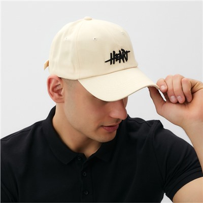 Кепка MINAKU «Heart», бежевая, размер 56-58