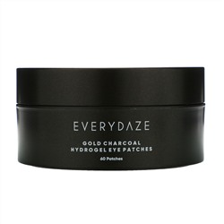 Everydaze, гидрогелевые патчи для глаз с золотом и древесным углем, антивозрастные, 60 патчей, 90 г (3,17 жидк. унции)