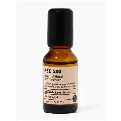 Парфюмерное масло женское VEGAN.Love.Studio Red 540, 15 мл