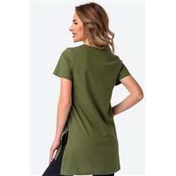 Женская удлиненная футболка с разрезами Happyfox