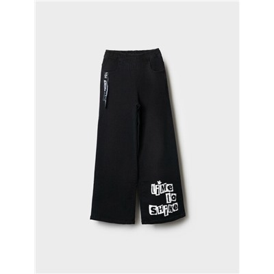 Брюки текстильные джинсовые для девочек