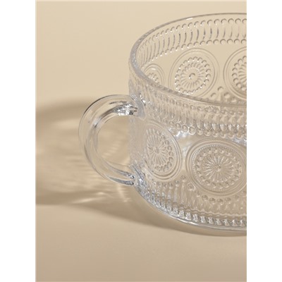 Набор кружек SLHome «Ларго», 400 мл, 2 шт., стекло, прозрачный