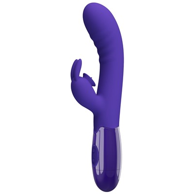Фиолетовый вибратор-кролик Cerberus-Youth - 20,6 см.